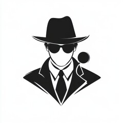 Stylish silhouette of a man in a hat and sunglasses, exuding a mysterious vibe.