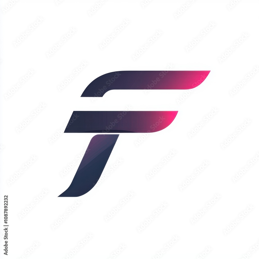 Poster dynamic abstract logo design featuring sleek lines and a modern gradient.