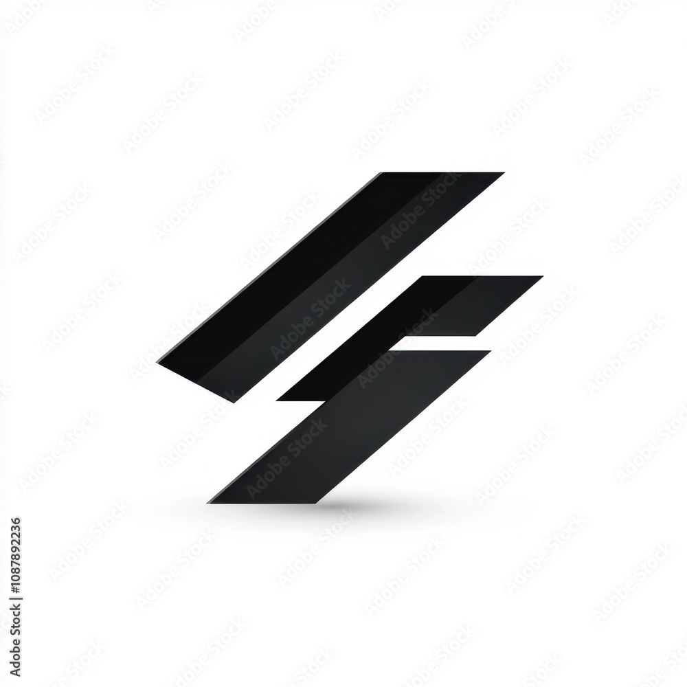Poster abstract black geometric shapes creating a modern visual effect.