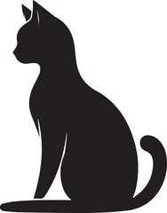 black cat silhouette vector