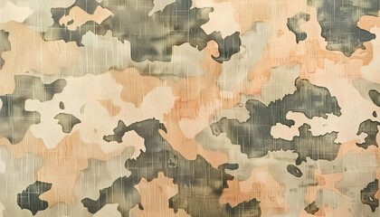 Texture of camouflage fabric as background, top view
