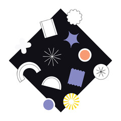 Color Vector Graphic of Neo Geo Design Pattern