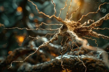 A close-up shot of a tree with multiple branches, ideal for use in nature-themed designs or as a symbol of growth