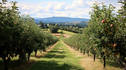 Apple Orchard Landscape