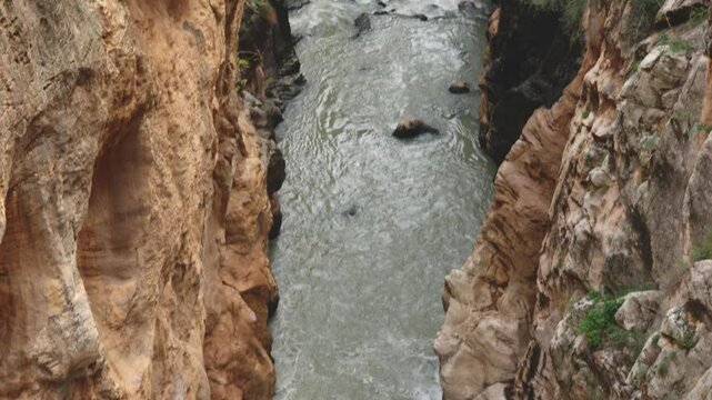 Video of the river moving through Caminito del Rey gorge.