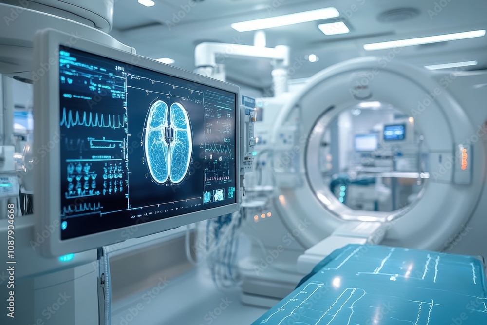 Poster advanced medical technology, cutting-edge medical implants integrated with advanced technology and d