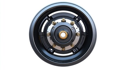 Close-up View of a Complex Industrial Pulley System