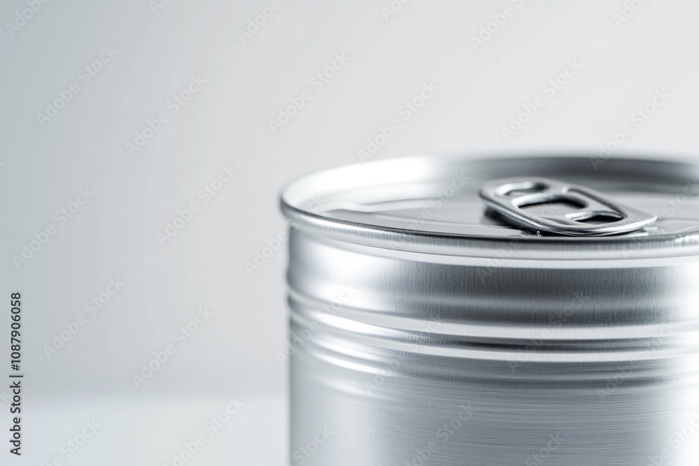 Poster A clear image of a soda can with label and lid