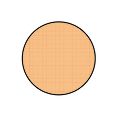 blank circle paper with square lined