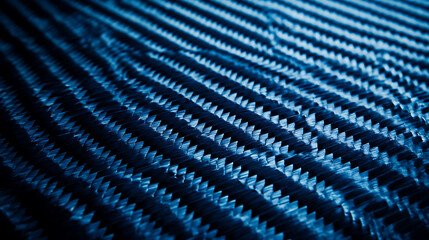 Blue carbon fiber background texture Flat lay, top view Close up for design and presentation