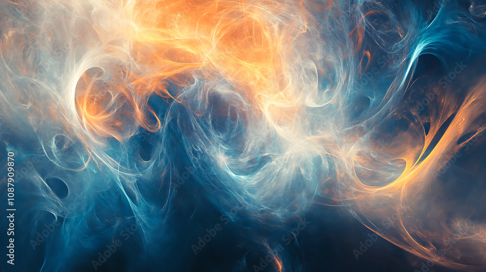 Leinwandbilder ethereal abstract digital background for technological processes and ai concepts