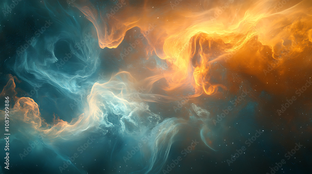 Leinwandbilder ethereal abstract digital background for technological processes and ai concepts