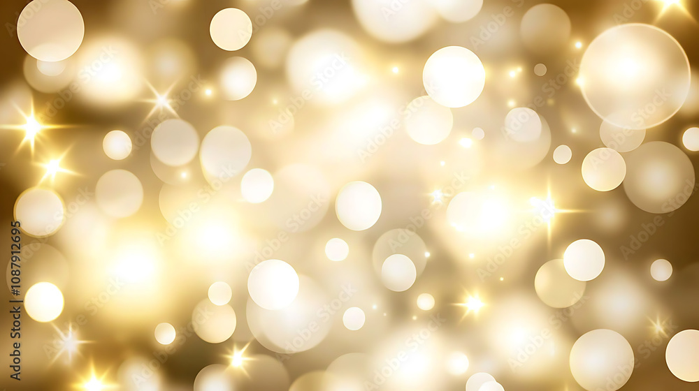 Aufkleber Light beige background with blurred bokeh lights, creating an elegant and soft atmosphere for design projects