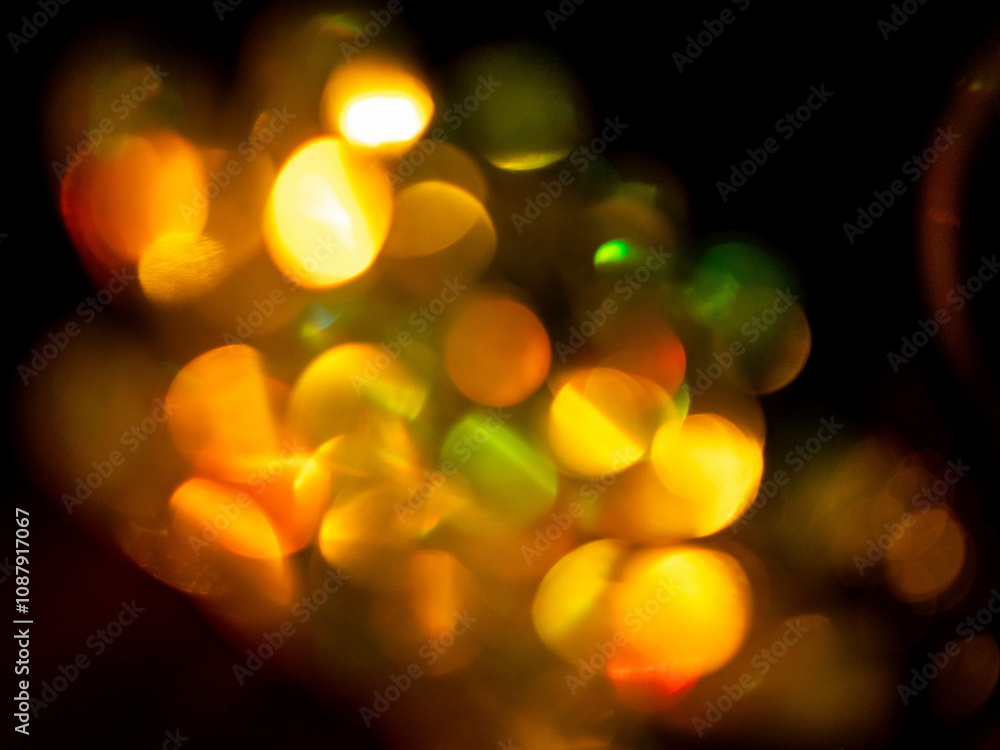 Wall mural abstract bokeh background with warm color. digital background for design. lens flare and light glow.