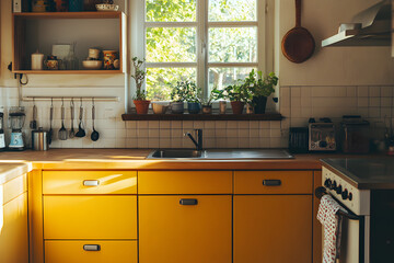 Radiant Ray Flower Kitchen Décor: Embracing Optimism with Bright Yellow Hues for Spring/Summer 2025