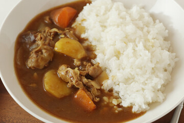 豚小間肉のカレーライス