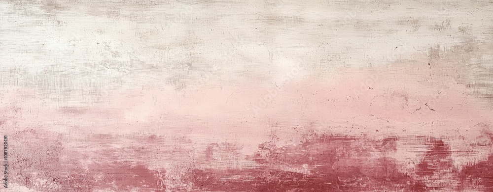 Poster soft pink and white hues blend seamlessly in a textured background, creating a subtle gradient that 