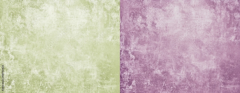 Poster green and purple textured background creating a split screen effect, perfect for websites, presentat