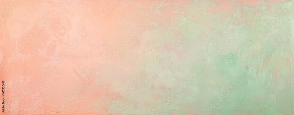Aufkleber peach and green hues blend seamlessly in a textured background, creating a soft gradient effect perf
