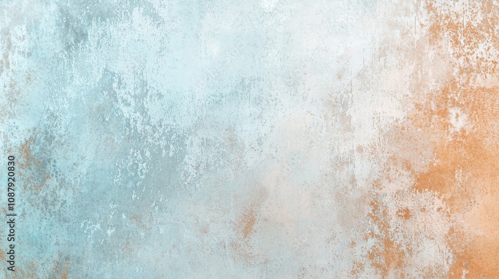 Poster Light blue and orange abstract background showing a gradient texture, perfect for websites, presentations, or any project needing a textured backdrop
