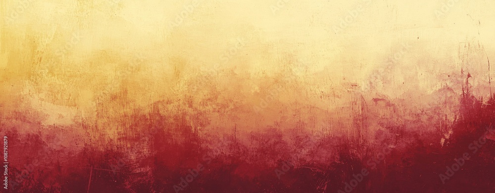 Poster yellow and red grunge textured background blending smoothly creating a warm and vibrant atmosphere, 