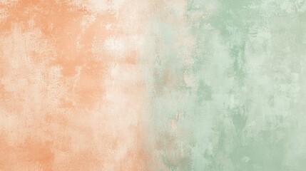Peach and green textured background creating a soft gradient effect, perfect for design projects requiring a subtle and elegant touch