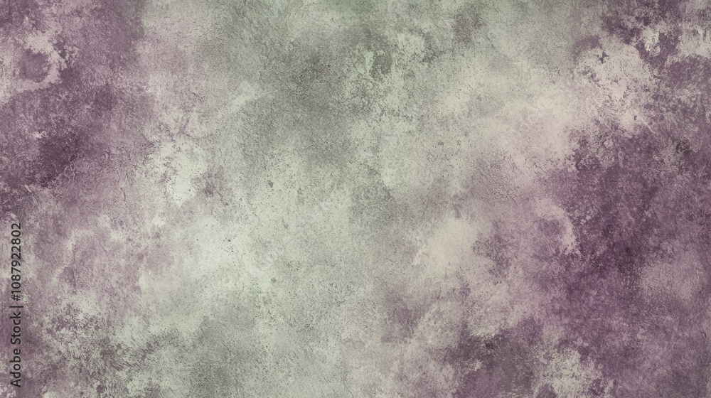 Poster purple and green hues blend seamlessly on a textured background, creating a moody and atmospheric ba