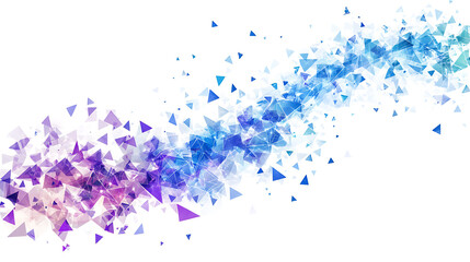 Abstract background with glowing purple stars and lines on blue gradient background