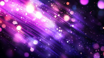 Fototapeta premium A purple background with diagonal lines and glowing lights, creating an abstract design for a banner or presentation