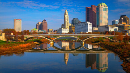 Columbus Ohio Skyline Skyscrapers And