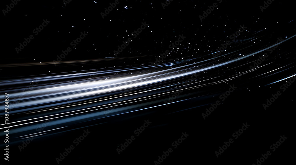 Poster black background with diagonal lines and light effect