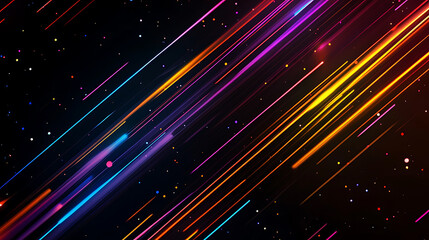 Obraz premium Black background with diagonal thin lines of light