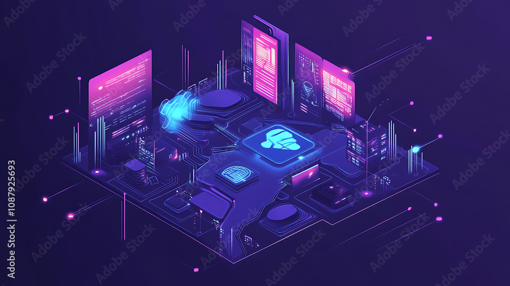 Poster blockchain network technology transforming business in africa secure decentralized transactions conc