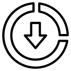 Download icon. Download button. Download files icon vector. 