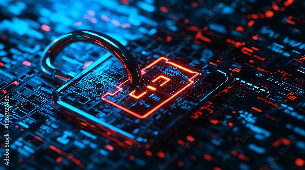 Aufkleber Secure 2fa authentication login for online trading and banking abstract background