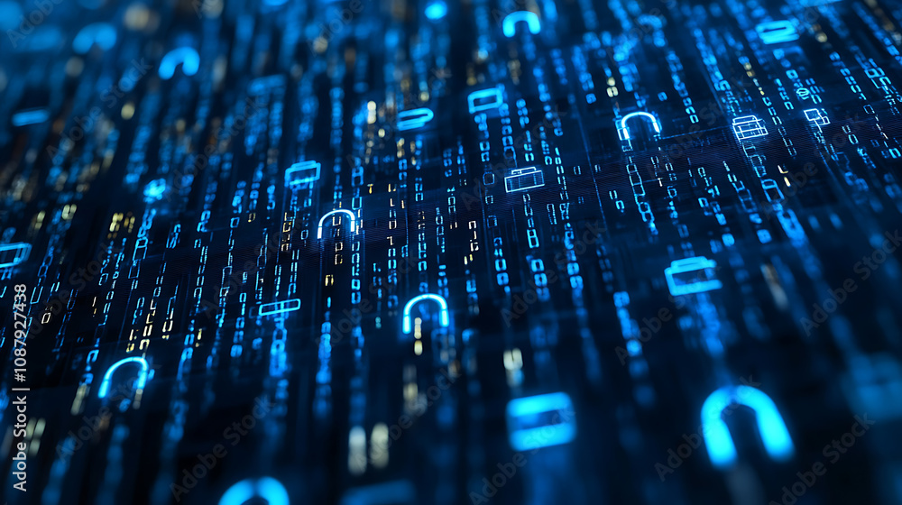 Poster Secure 2fa authentication login for online trading and banking abstract background