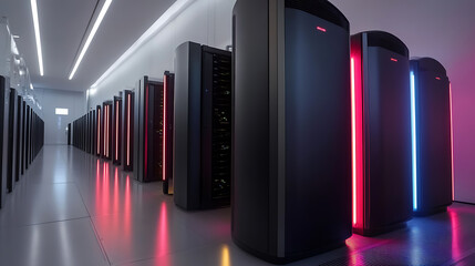 Obraz premium Server computers of a modern data center