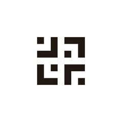 Abstract, squares, decor geometric symbol simple logo vector