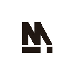 Letter m and  i unique geometric symbol simple logo vector