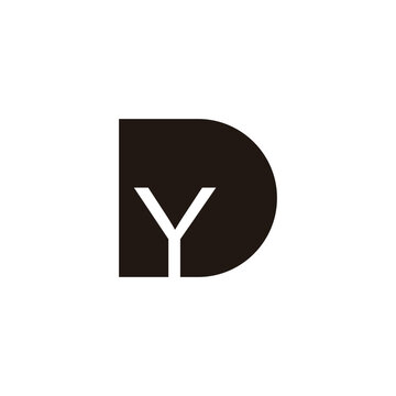 recommend clip art: Letter Y in D geometric symbol simple logo vector