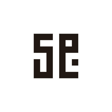 recommend clip art: Letter S, e and c square geometric symbol simple logo vector