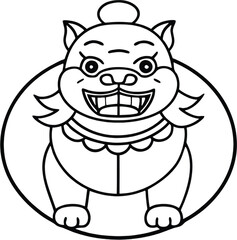 Obraz premium Animal coloring page for kids