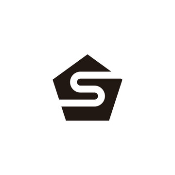 recommend clip art: Letter S polygon geometric symbol simple logo vector