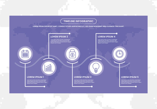 Purple Minimalist Business Timeline Infographic Template