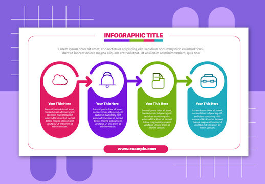 Colorful Gradient Modern Process Timeline Infographic Template