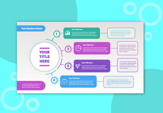 Blue and Purple Modern Infographic Presentation Template