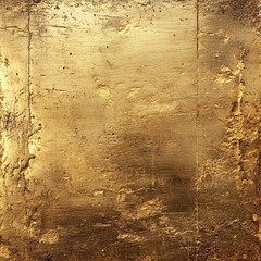 Golden textured wall with uneven surface reflecting light, creating a warm aesthetic backdrop in a...