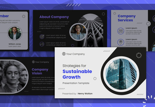 Modern Company Strategy Business Growth Presentation Template