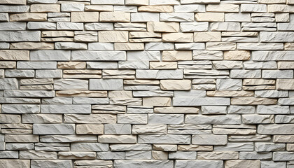 Obraz premium modern pattern of real stone wall, flat papercut style