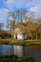 landmark in the park in autumn